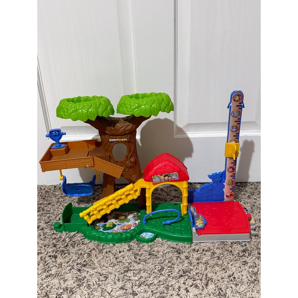 Little People Colorful Treehouse Playset - Red, Green, Yellow